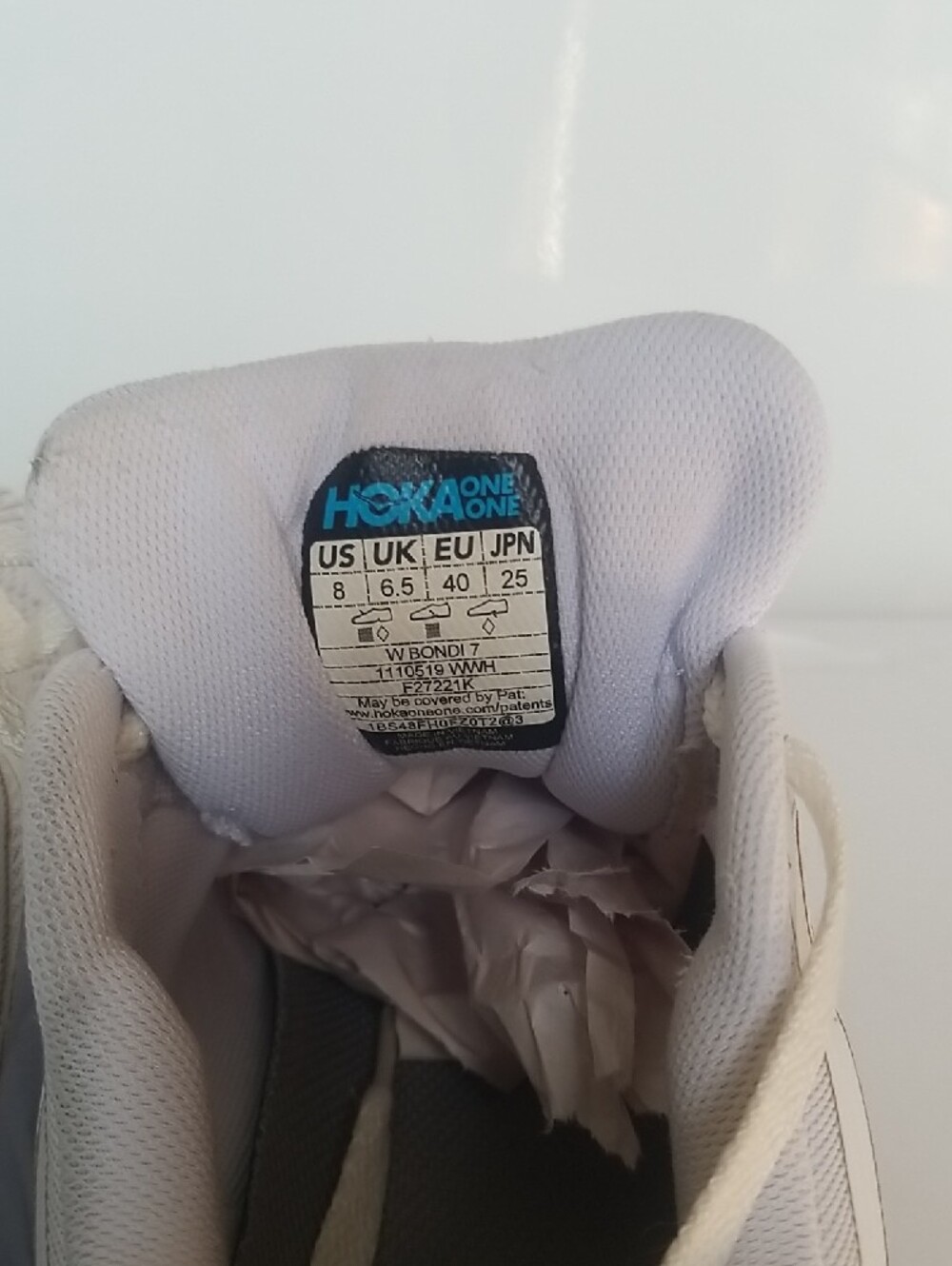 Hoka White Women's Athletic Running Shoes - Picture 6 of 8